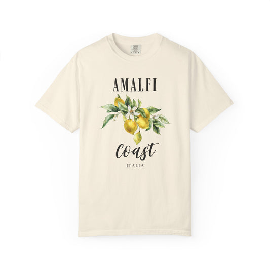 Amalfi Coast Lemon Shirt Comfort Colors® Tee, Retro Italy Aesthetic T-Shirt, Limoncello Summer Top, Coastal Granddaughter Gift,