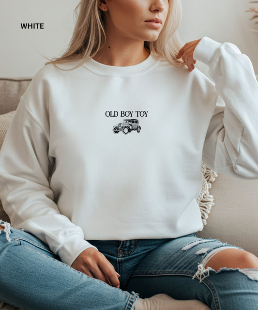 Old Boy Toy Classic Car Sweatshirt – Vintage Hot Rod Crewneck, Retro Car Enthusiast Pullover, Classic Auto Lover Gift for Men