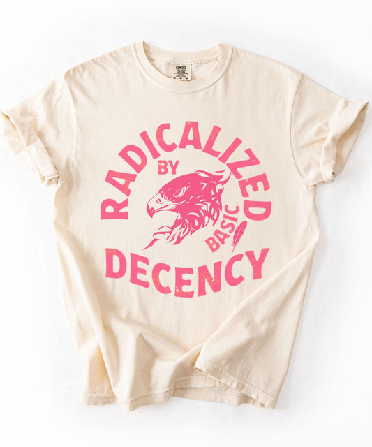 Radicalized by Basic Decency T-Shirt, Political Activist Graphic Tee, Protest Shirt, Social Justice Resist Unisex Statement Top,