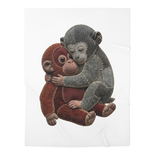 Team Punch Viral Monkey Baby Blanket | Punch Monkey Baby Gift | Cute Monkey Nursery Blanket | New Baby Humor Gift |Baby Swaddle Blanket