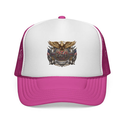 250th Anniversary Trucker Cap — Vintage Eagle Patriotic Mesh Hat