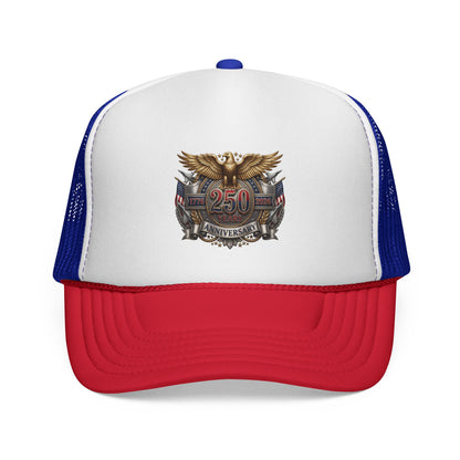 250th Anniversary Trucker Cap — Vintage Eagle Patriotic Mesh Hat