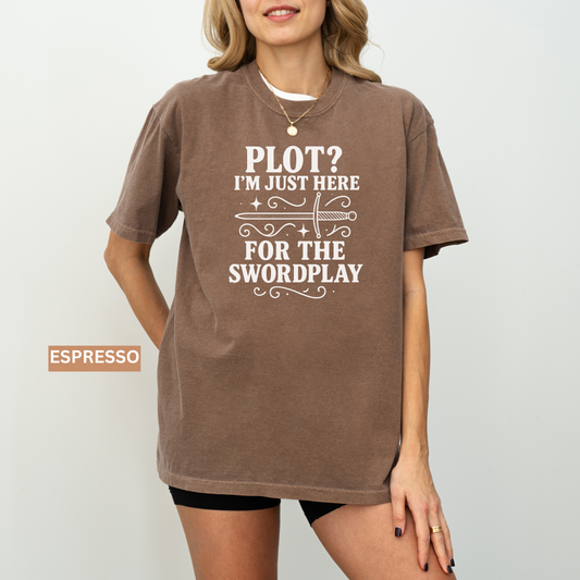 Comfort Colors® Spicy Bookish T-shirt, Fantasy Romance Smut Tee, Funny Romantasy Shirt, Swordplay Shirt, ACOTAR Fan Gift, Booktok Shirt,