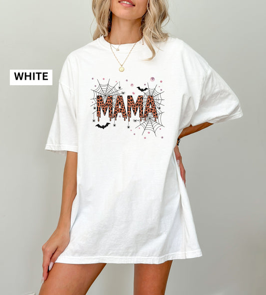 Spooky Mama T-Shirt, Halloween Shirt, Gift for Moms, Comfortable Tee, Moms Night Out, Family Celebration Outfit, Comfort Colors shirt