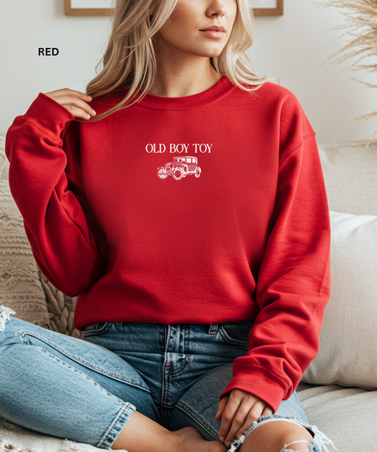 Old Boy Toy Classic Car Sweatshirt – Vintage Hot Rod Crewneck, Retro Car Enthusiast Pullover, Classic Auto Lover Gift for Men
