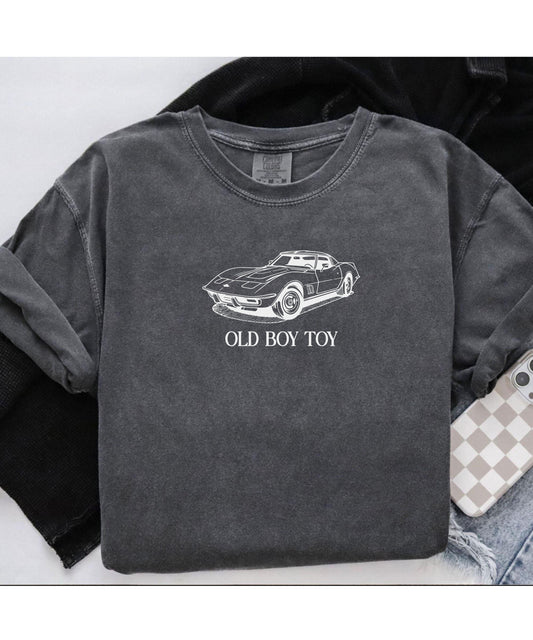 Old Boy Toy Classic Car tshirt – Vintage Hot Rod Crewneck, Retro Car Enthusiast t-shirt, Classic Auto Lover Gift for Men