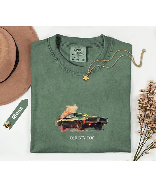 Old Boy Toy Classic Car t-shirt – Vintage Hot Rod Crewneck, Retro Car Enthusiast t-shirt, Classic Auto Lover Gift for Men