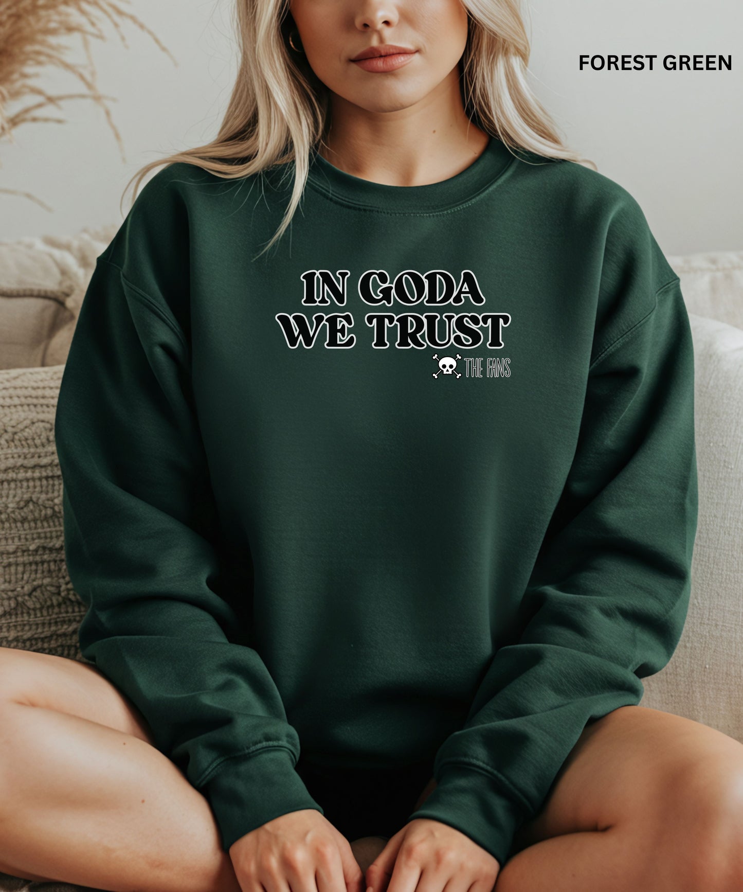 In Goda We Trust Crewneck manga Sweatshirt - Unisex Heavy Blend™