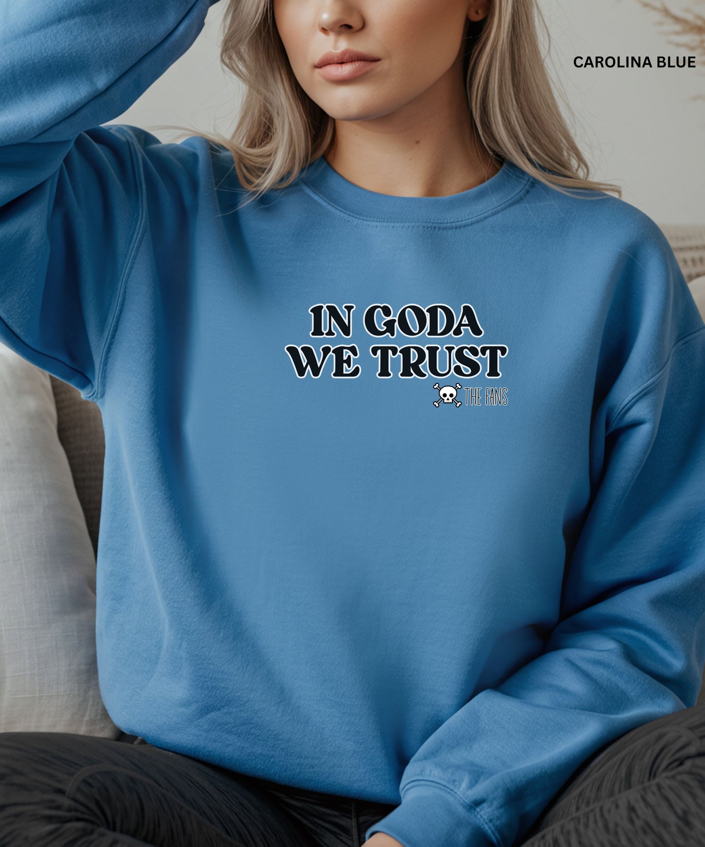 In Goda We Trust Crewneck manga Sweatshirt - Unisex Heavy Blend™