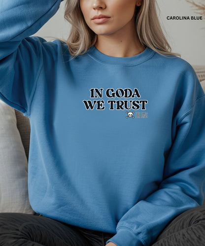 In Goda We Trust Crewneck manga Sweatshirt - Unisex Heavy Blend™