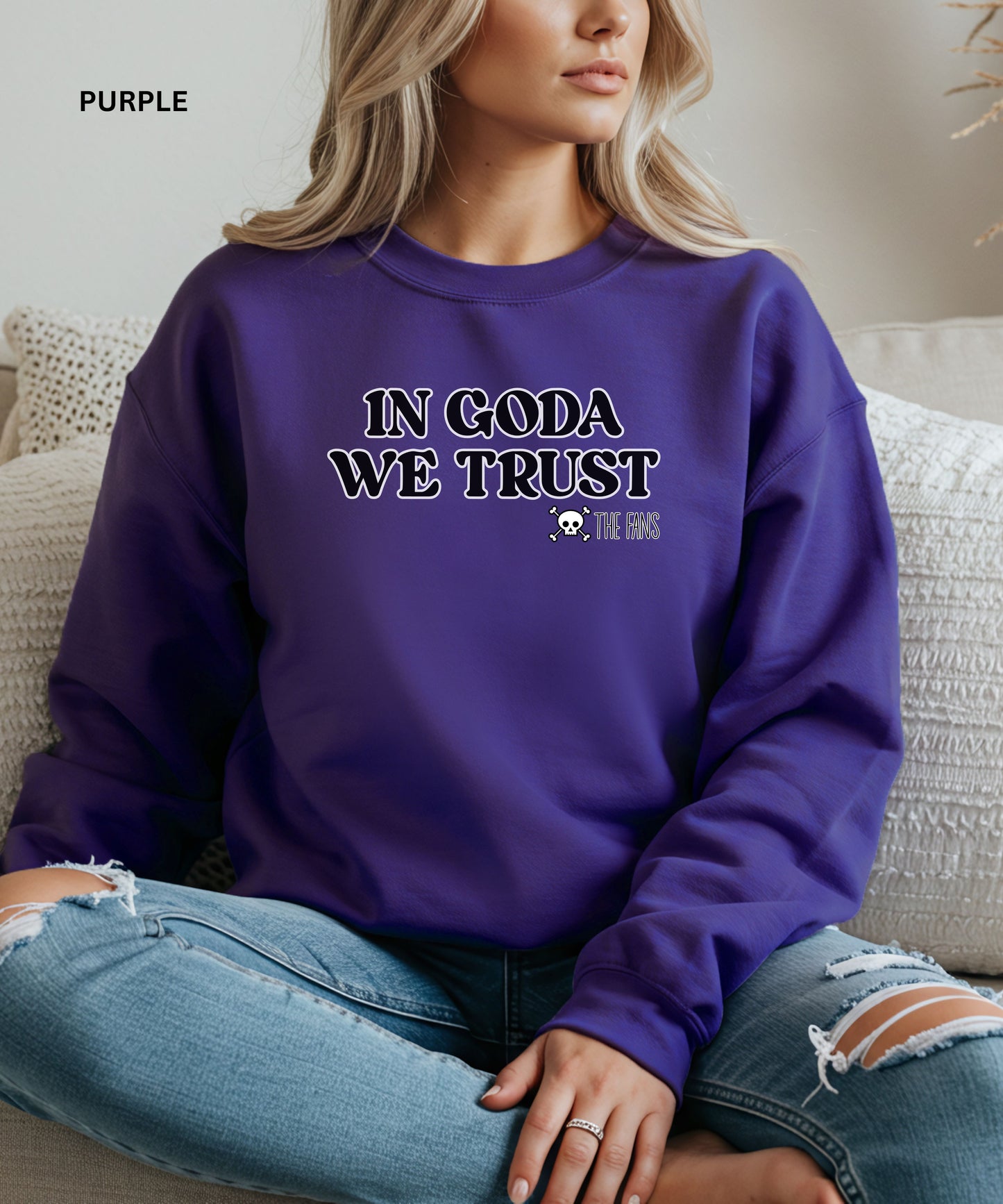 In Goda We Trust Crewneck manga Sweatshirt - Unisex Heavy Blend™