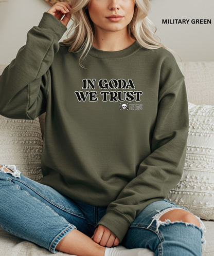 In Goda We Trust Crewneck manga Sweatshirt - Unisex Heavy Blend™
