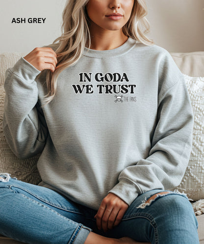 In Goda We Trust Crewneck manga Sweatshirt - Unisex Heavy Blend™