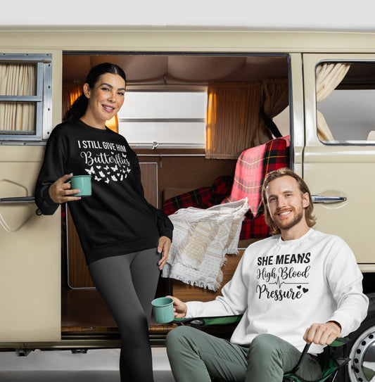 Matching Couples Sweatshirts – Funny Romantic His and Hers Quote Crewneck Set