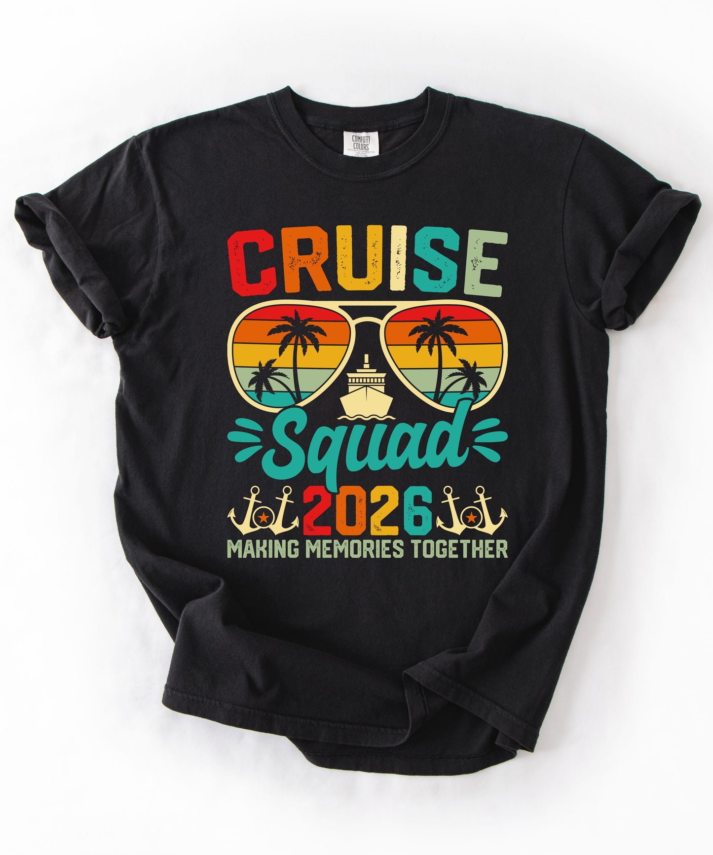 Cruise Squad 2026 T-Shirt — Retro Tropical Vacation Tee