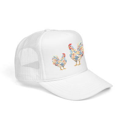 Colorful Rooster Trio Trucker Hat