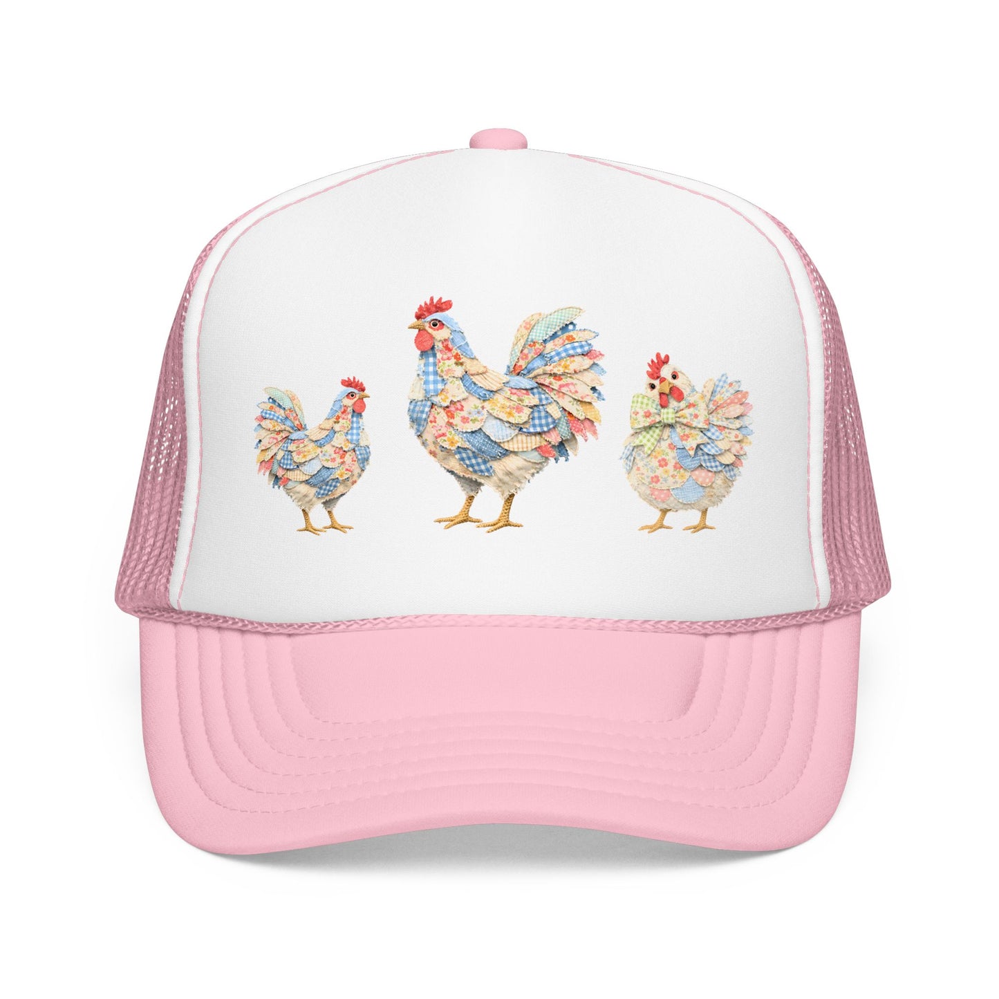Colorful Rooster Trio Trucker Hat