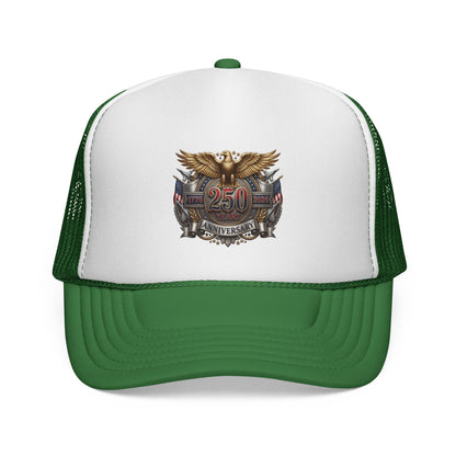 250th Anniversary Trucker Cap — Vintage Eagle Patriotic Mesh Hat