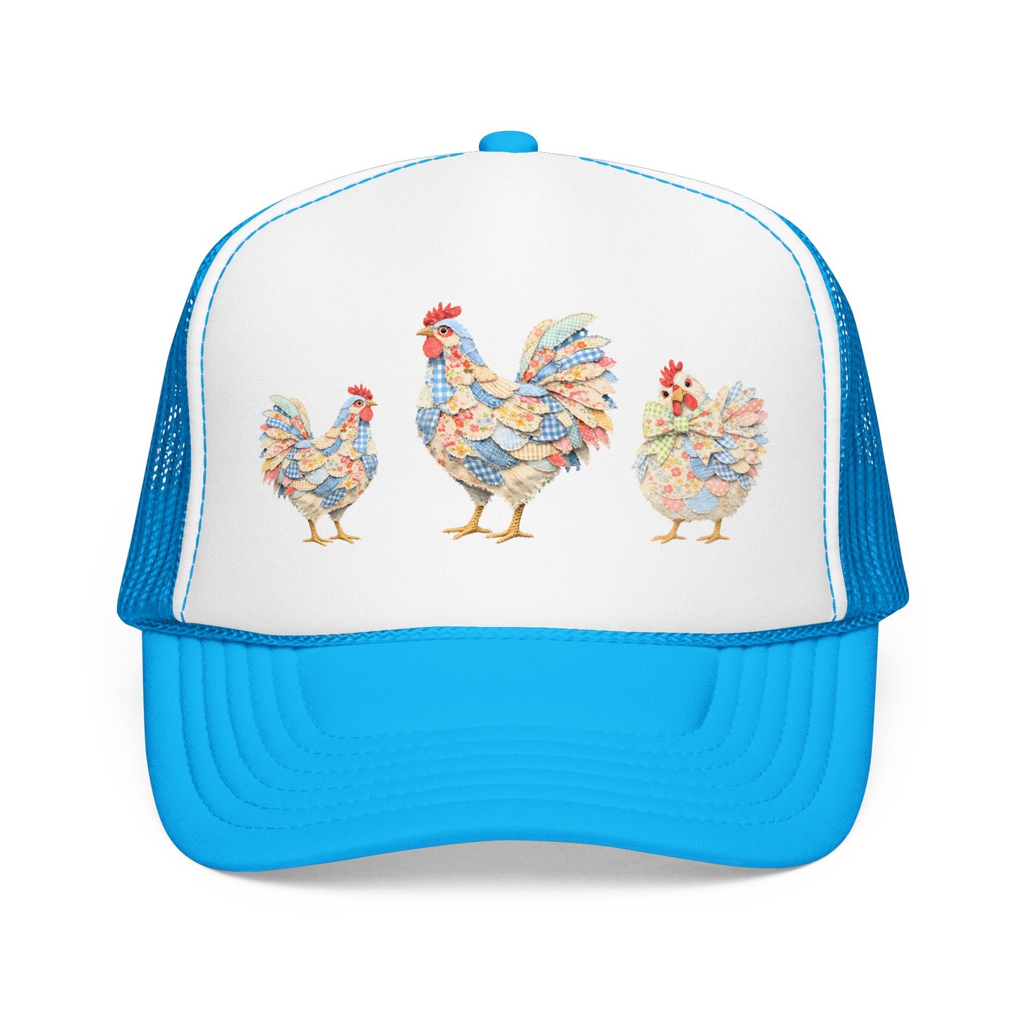 Colorful Rooster Trio Trucker Hat